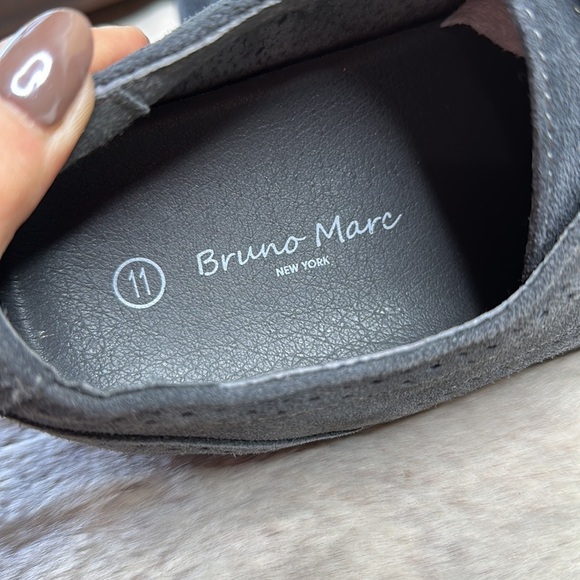 Bruno Marc | Blue-Gray Suede Wingtips Men’s 11 - Picture 11 of 13